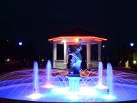фонтан ночью