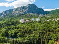 Санаторий «Форос». Верхняя территория парка лесопарк.